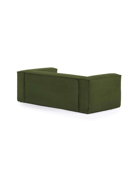 Sofá Blok 2 plazas pana gruesa verde 240cm-Kave Home, Vackart.S574LN19
