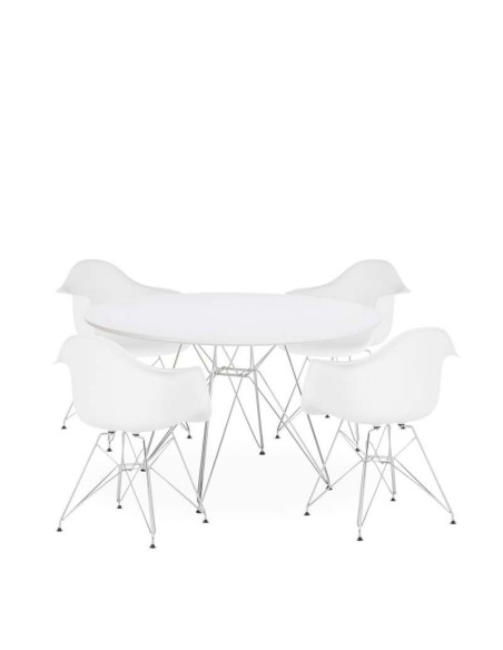 Mesa Wood 100cm Comedor Redonda - estilo eames