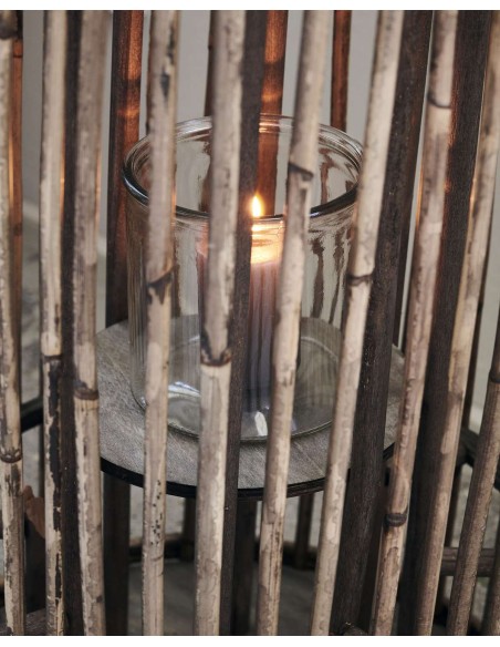 Farola OVA, Ratán Natural / Cristal / Metal - House Doctor. Vackart