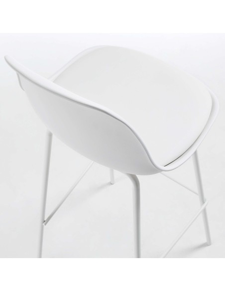 Taburete Alto BRIGHTER 65 cm, Blanco - Kave Home. Vackart