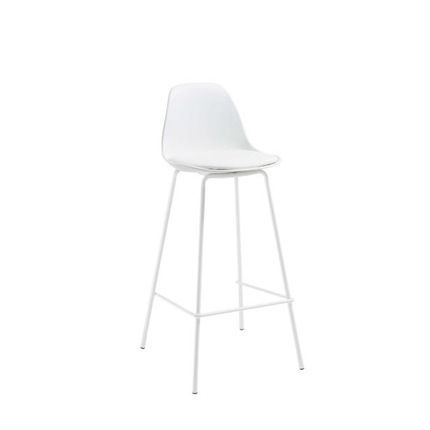 Taburete Alto BRIGHTER 65 cm, Blanco - Kave Home. Vackart