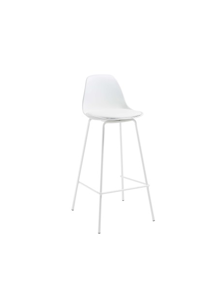 Taburete Alto BRIGHTER 65 cm, Blanco - Kave Home. Vackart