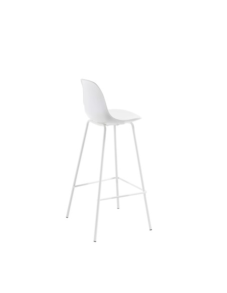 Taburete Alto BRIGHTER 65 cm, Blanco - Kave Home. Vackart
