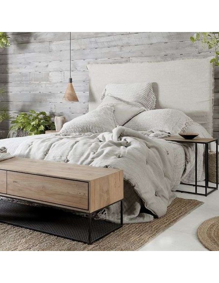 Mueble TV ONETWO 140, Teca Reciclada / Hierro - Dareels. Vackart