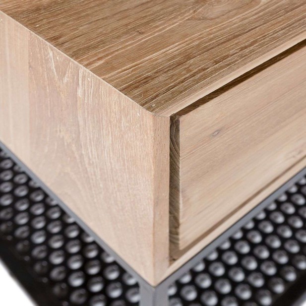 Mueble TV ONETWO 140, Teca Reciclada / Hierro - Dareels. Vackart