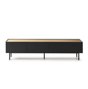 Mueble TV ARISTA 180x40 cm, Negro - Teulat. Los modernos y más exclusivos muebles de diseño nórdico, solo en Vackart tu tienda de diseño online.