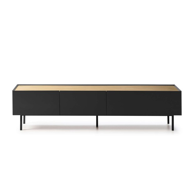 Mueble TV ARISTA 180x40 cm, Negro - Teulat. Vackart