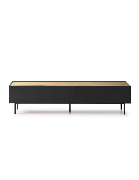 Mueble TV ARISTA 180x40 cm, Negro - Teulat. Vackart