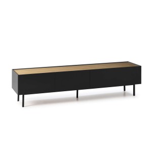 Mueble TV ARISTA 180x40 cm, Negro - Teulat. Vackart 2