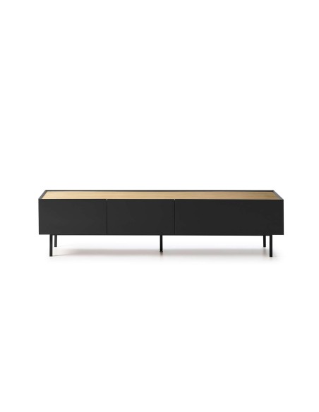 Mueble TV ARISTA 180x40 cm, Negro - Teulat. Vackart