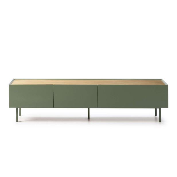 Mueble TV ARISTA 180x40 cm, Verde Claro - Teulat. Vackart