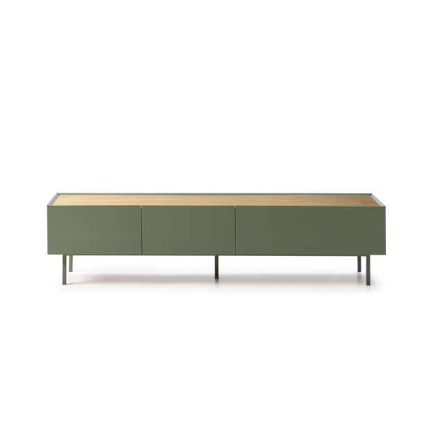 Mueble TV ARISTA 180x40 cm, Verde Claro - Teulat. Vackart