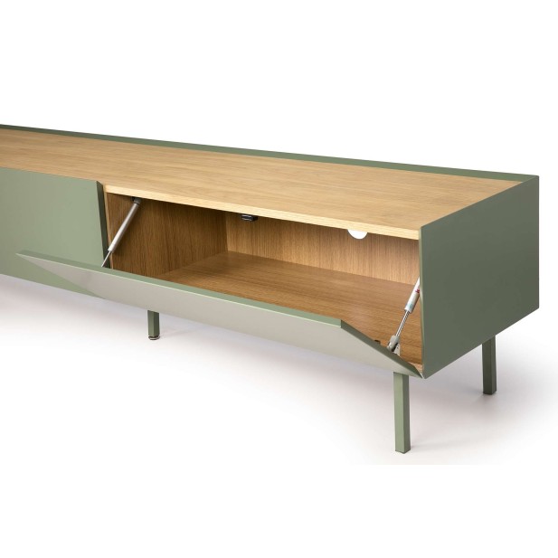 Mueble TV ARISTA 180x40 cm, Verde Claro - Teulat. Vackart