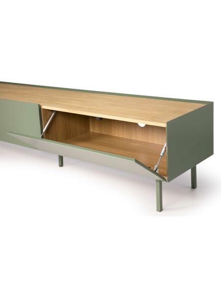 Mueble TV ARISTA 180x40 cm, Verde Claro - Teulat. Vackart