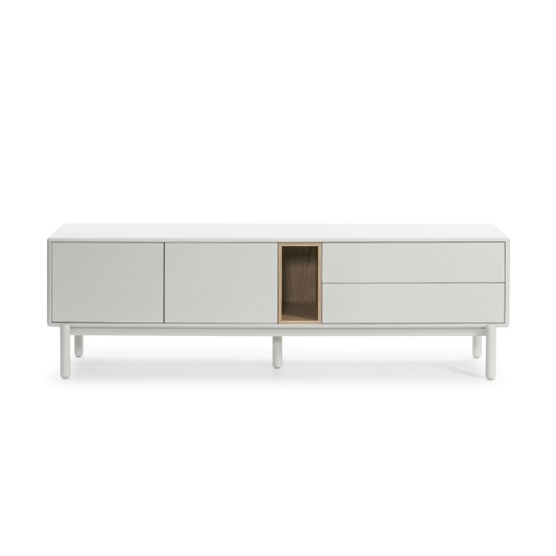 Mueble TV CORVO 180 cm, DM Crema / Chapa Roble - Teulat. Vackart