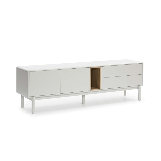 Mueble TV CORVO 180 cm, DM Crema / Chapa Roble - Teulat. Vackart