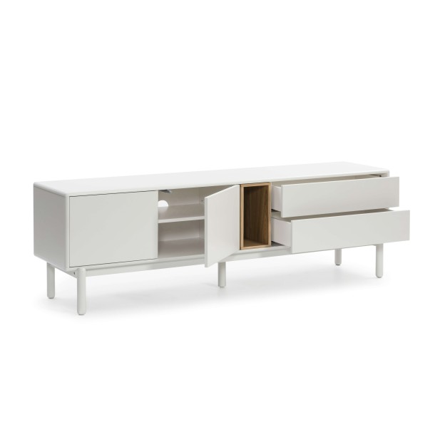 Mueble TV CORVO 180 cm, DM Crema / Chapa Roble - Teulat. Vackart