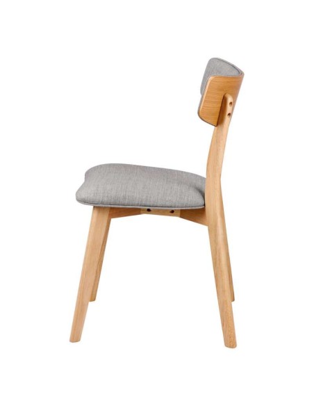 Silla HAREID roble gris claro