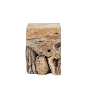 Taburete TOOR, Raíz Teca Natural - Dareels. Los originales y exclusivos taburetes de diseño de Dareels en Vackart, tu tienda de diseño online.