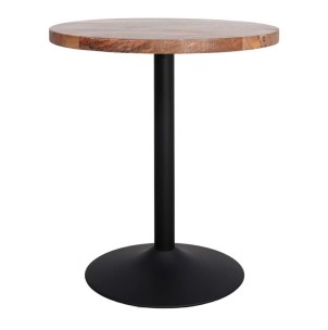 Mesa TULIP Ø70 cm, Mango Natural / Metal Negro - Vackart. Modernas y exclusivas mesas de diseño nórdico en Vackart, tu tienda de diseño online.
