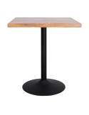 Mesa TULIP 70x70 cm, Mango Natural / Metal Negro
