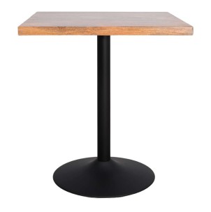 Mesa TULIP 70x70 cm, Mango Natural / Metal Negro - Vackart. Modernas y exclusivas mesas de diseño nórdico en Vackart, tu tienda de diseño online.