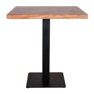 Mesa TAPIES 70x70 cm, Madera Natural / Metal Negro - Vackart. Modernas y exclusivas mesas de diseño nórdico en Vackart, tu tienda de diseño online.