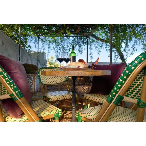 Mesa KRONOS Ø70 cm, Madera Natural / Metal Negro. Vackart Mesa KRONOS Ø70 cm, Madera Natural / Metal Negro. Vackart