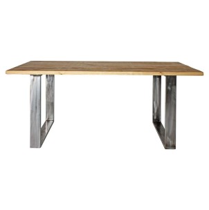 Mesa PAKIRA 150x80 cm, Mango Natural / Metal Barniz. Vackart