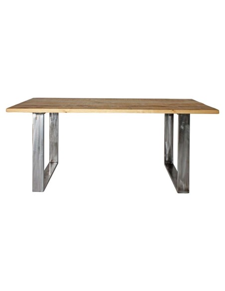 Mesa PAKIRA 180x80 cm, Mango Natural / Metal Barniz. Vackart