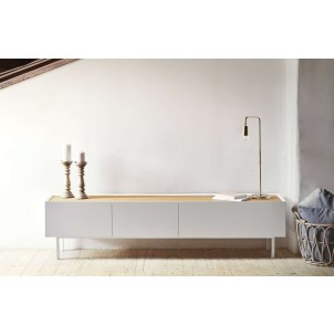 Mueble TV ARISTA 180x40 cm, Blanco - Teulat 2