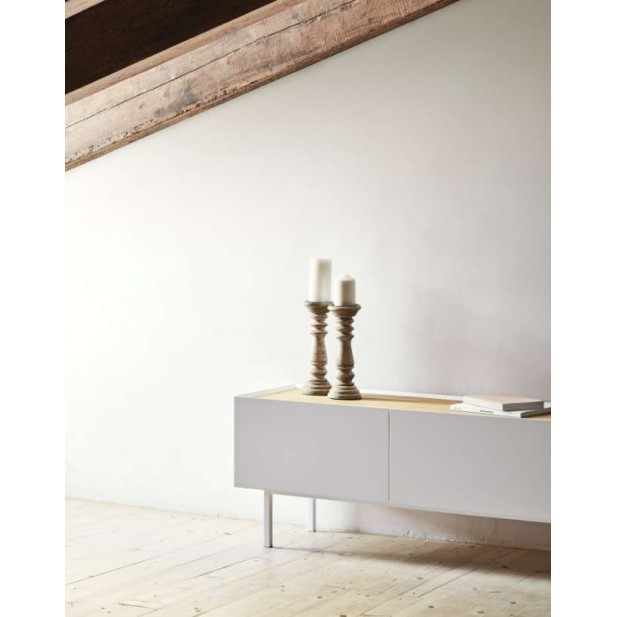 Mueble TV ARISTA 180x40 cm, Blanco - Teulat