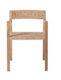Silla CORA, Teca Reciclada Natural / Cuerda - Dareels
