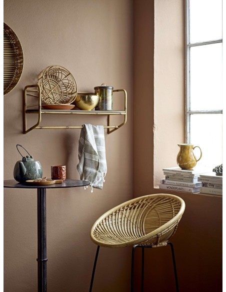 Taburete YONNE 72 cm Alto, Ratán Natural / Metal - Bloomingville. Vackart