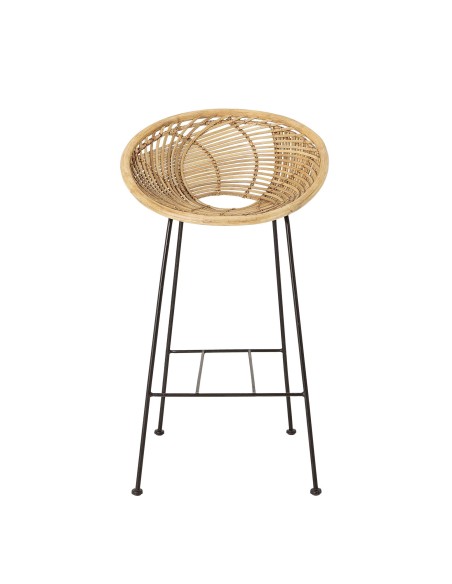 Taburete YONNE 72 cm Alto, Ratán Natural / Metal - Bloomingville. Vackart