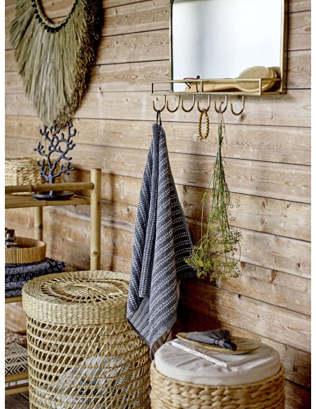 Set 2 Cestas con Tapa CONNIE, Algas Marinas - Bloomingville. Vackart