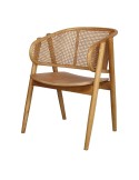 Silla con Brazos YUMAK, Madera / Ratán Natural