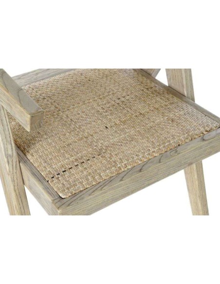 Set 2 Sillas CHANDIGARH, Olmo / Ratán Natural - Vackart