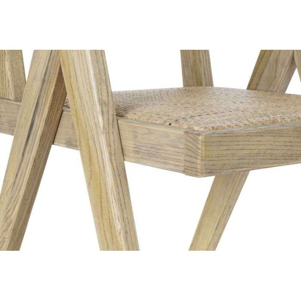 Set 2 Sillas CHANDIGARH, Olmo / Ratán Natural - Vackart Set 2 Sillas CHANDIGARH, Olmo / Ratán Natural - Vackart