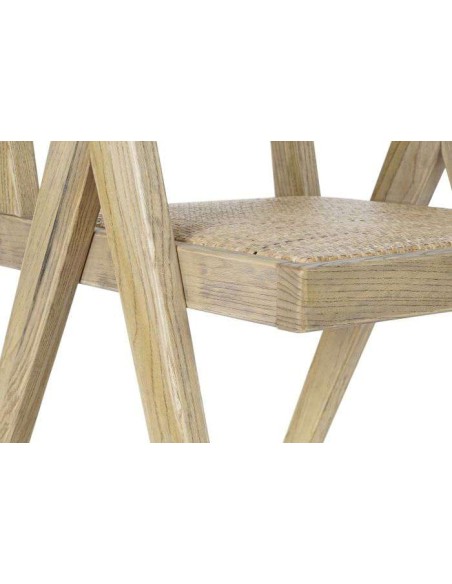 Set 2 Sillas CHANDIGARH, Olmo / Ratán Natural - Vackart