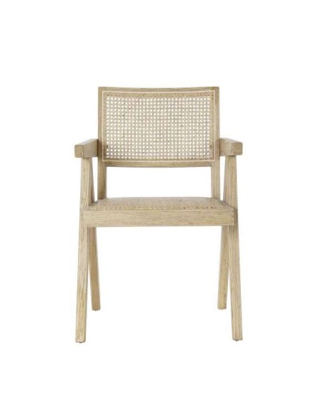 Set 2 Sillas CHANDIGARH, Olmo / Ratán Natural - Vackart