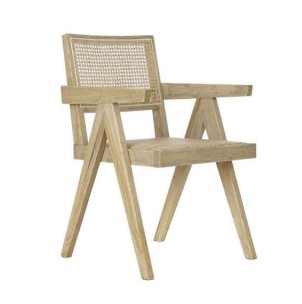 Set 2 Sillas CHANDIGARH, Olmo / Ratán Natural - Vackart