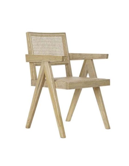 Set 2 Sillas CHANDIGARH, Olmo / Ratán Natural - Vackart