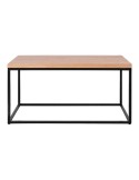 Mesa BALCONY 100x60x75 cm, Madera Natural / Metal Negro