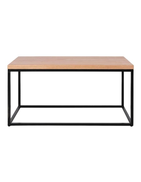 Mesa BALCONY 100x60x45 cm, Madera Natural / Metal Negro. Vackart
