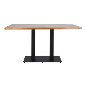 Mesa FERRO DOBLE 150x80 cm, Madera Natural / Metal Negro - Vackart. Las más exclusivas y modernas mesas de diseño nórdico en Vackart, tu tienda de diseño online.