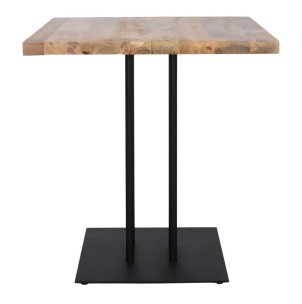 Mesa SIDECAR 70x70x72 cm, Madera Natural / Metal Negro - Vackart. Las más exclusivas y modernas mesas de diseño nórdico en Vackart, tu tienda de diseño online.