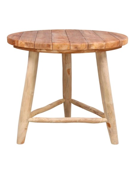 Mesa MILLERY Ø90 cm de Comedor, Madera Teca Natural. Vackart