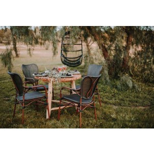 Mesa MILLERY Ø90 cm de Comedor, Madera Teca Natural. Vackart 2