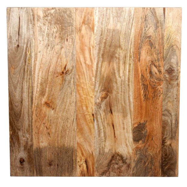 Mesa SIDECAR 70x70x72 cm, Madera Natural / Metal Negro. Vackart